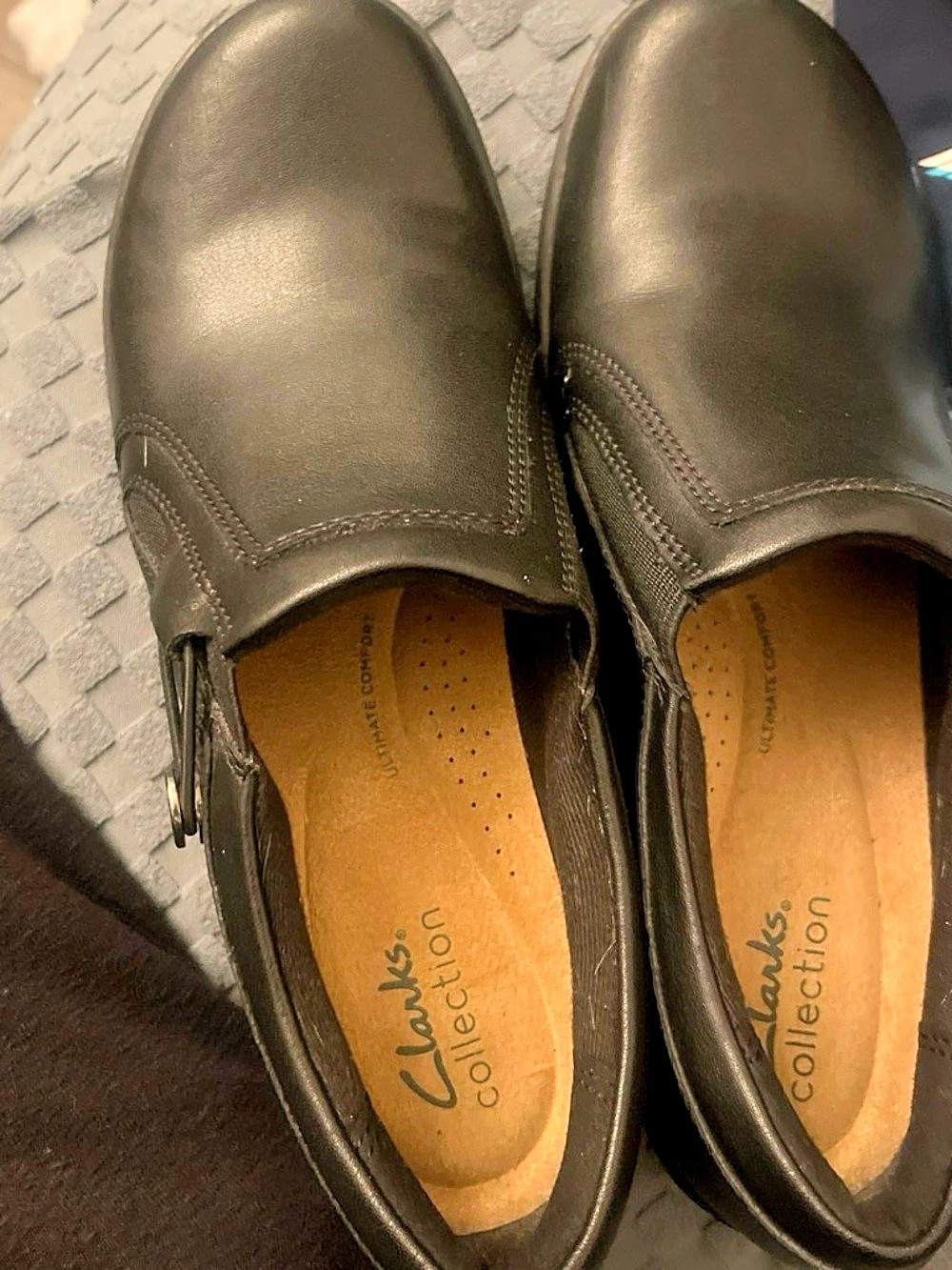 Clarks Un Loop Men's Black Slip-On Shoes Like New